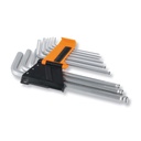 Beta Tools 96BP-HO/SC9 Set of 9 ball head offset hexagon key wrenches, with screw holding system