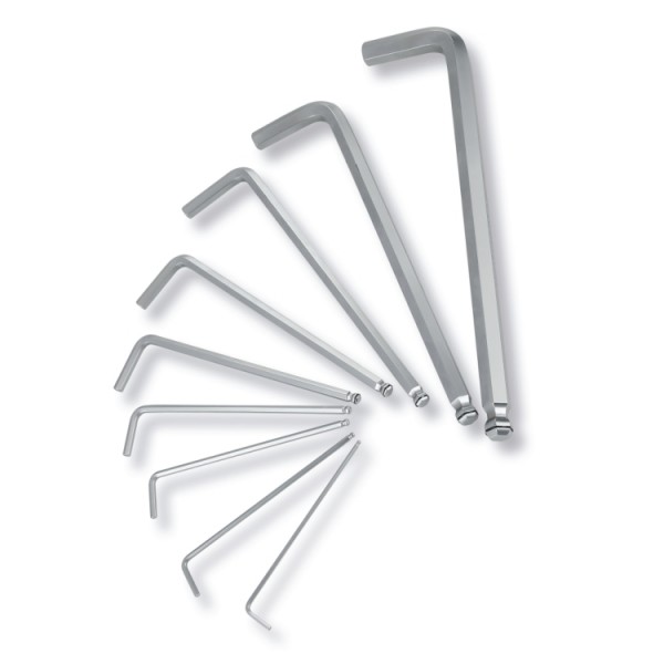 Beta Tools 96BP-HO/SC9 Set of 9 ball head offset hexagon key wrenches, with screw holding system