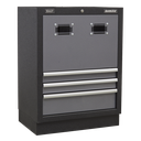 Sealey APMSSTACK16W Automotive Custom Workshop Storage System with Pressed Wood Worktop 4.92m
