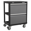 Sealey APMSSTACK16W Automotive Custom Workshop Storage System with Pressed Wood Worktop 4.92m