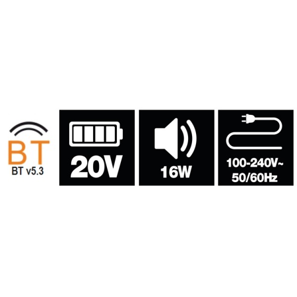 BETA 1989RCB New Construction site radio, 20V