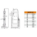 Beta Tools 3027N 10 Hydraulic bench press with moving piston