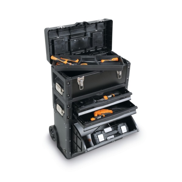 Beta Tools BW C43 Three-module tool trolley wheeled chest storage with 3 detachable modules