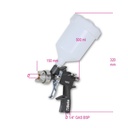 Beta Tools 1952 Professional paint spray gun, Die-cast aluminum body, 3/8M BSP thread, Body thread: 1/4" BSP cylindrical gas thread