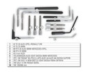 Beta Tools Assortment case of 12 tools for removing vehicle, car air bags