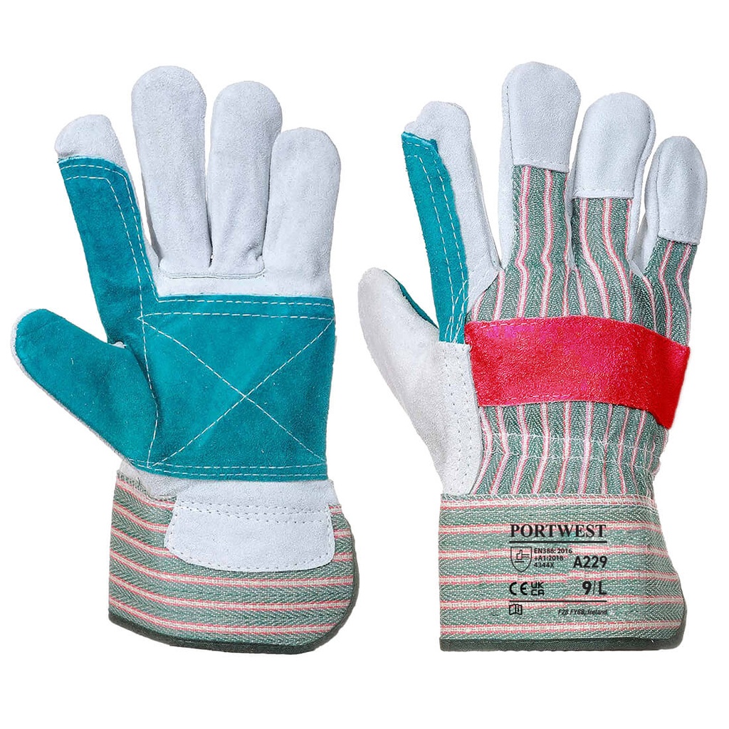 A229 Classic Double Palm Rigger Glove - Green