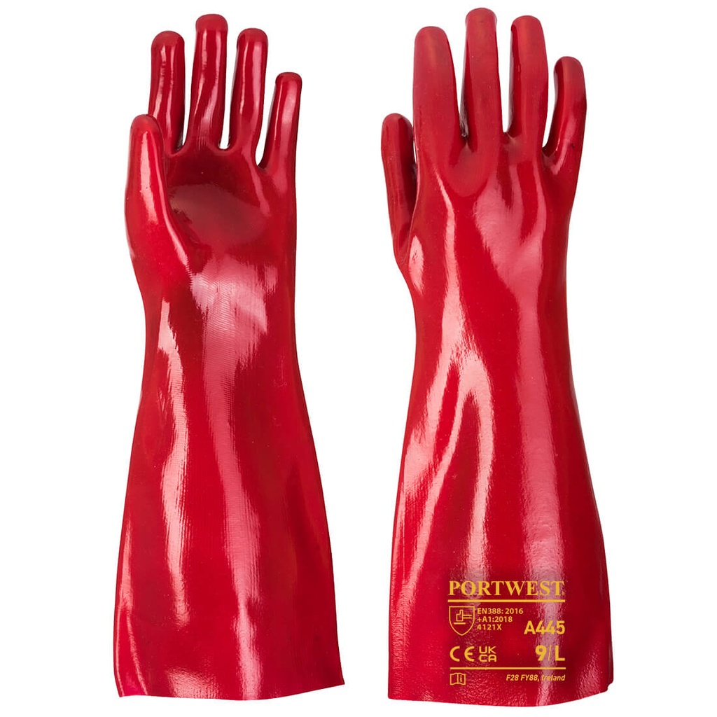 A445 Pvc Gauntlet - Red