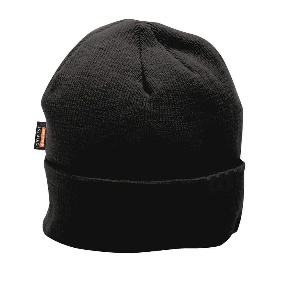 B013 Knit Hat insulatex Lined - Black