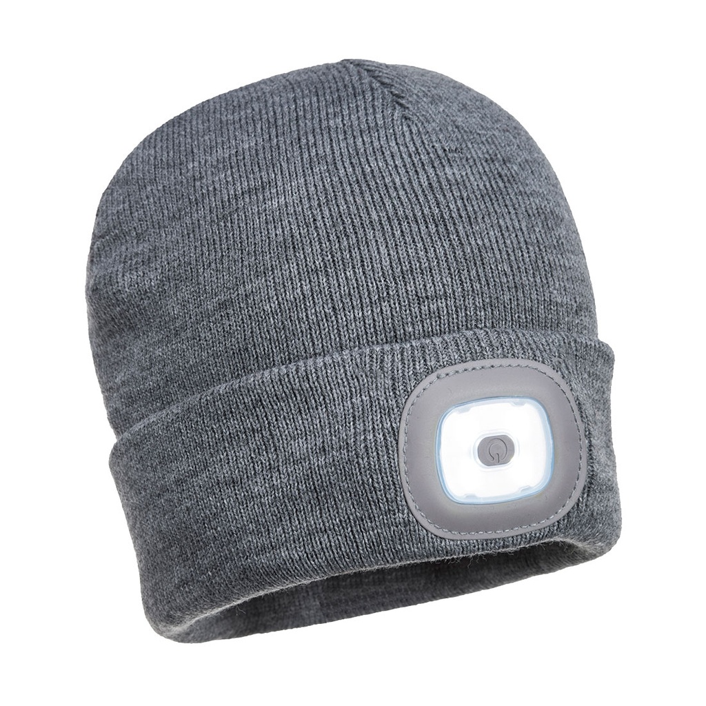 B029 Beanie Usb Led Head Light Rechargeable - Grey