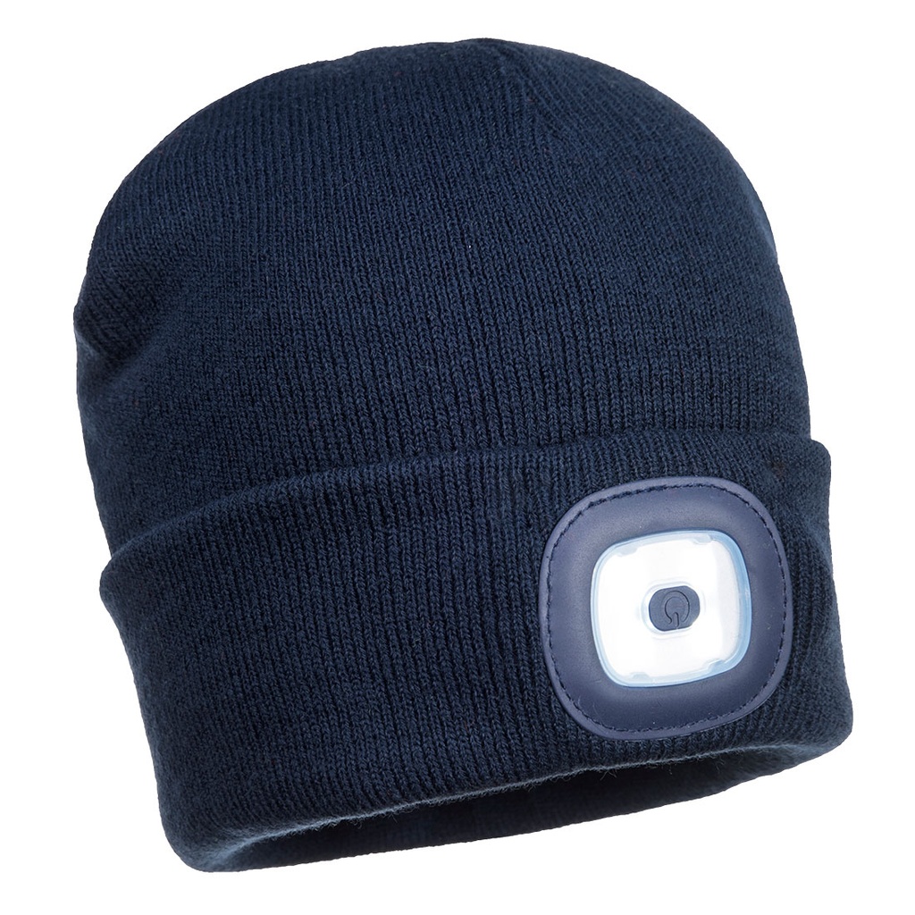 B029 Beanie Usb Led Head Light Rechargeable - Navy