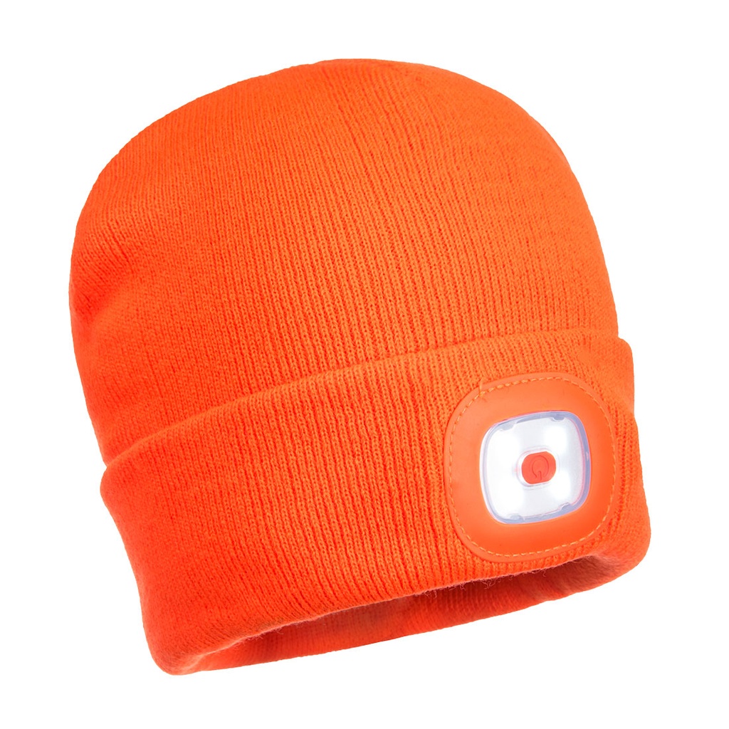 B029 Beanie Usb Led Head Light Rechargeable - Orange