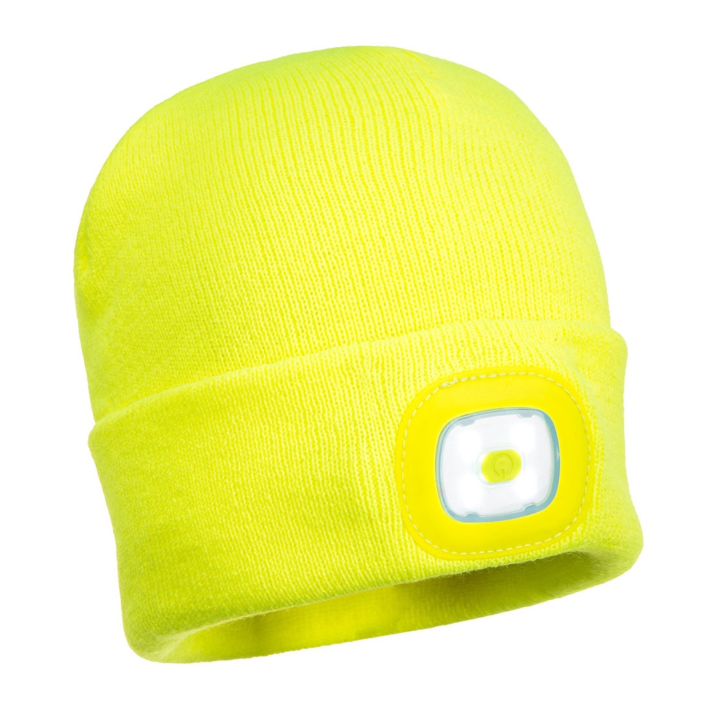 B029 Beanie Usb Led Head Light Rechargeable - Yellow