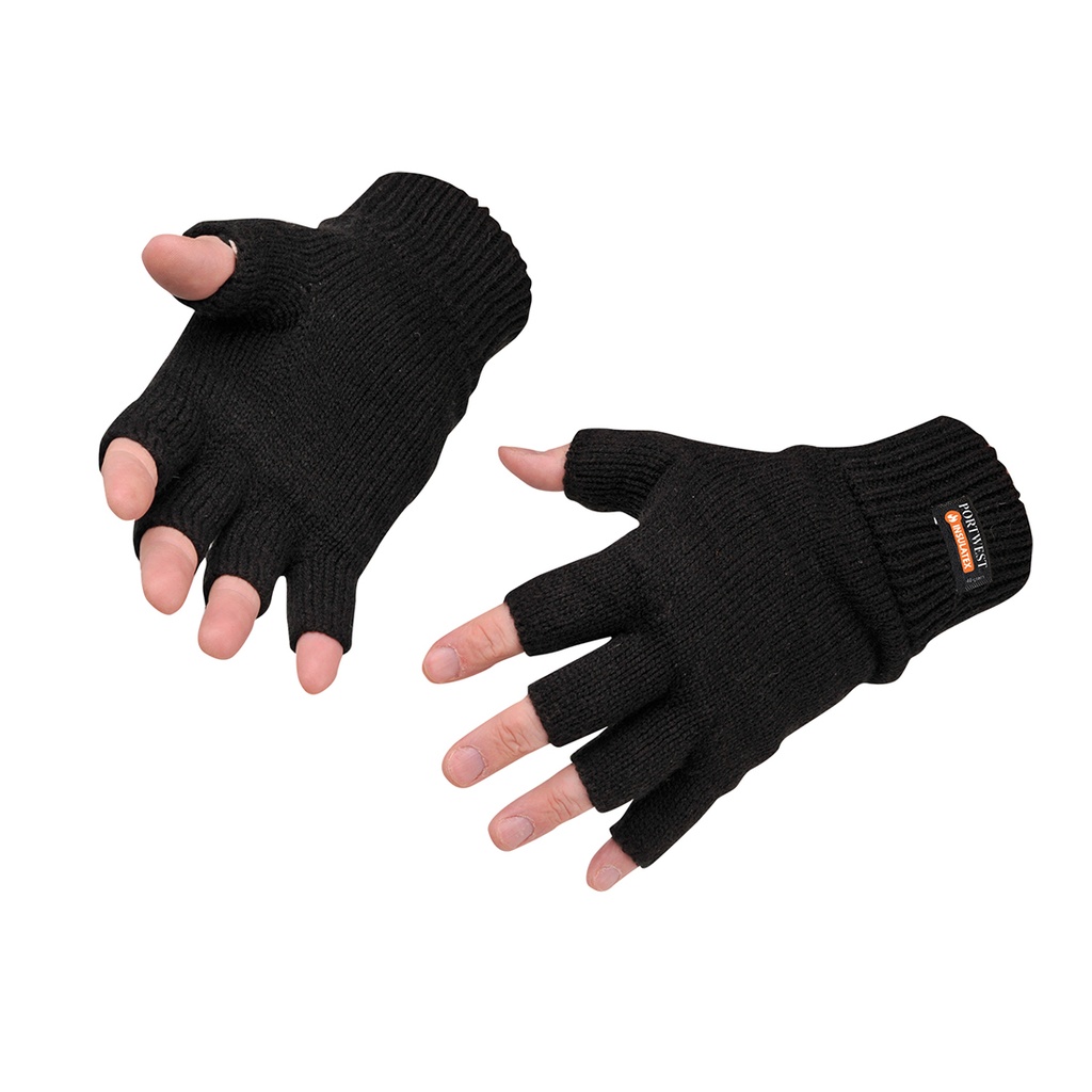 GL14 Fingerless Knit insulatex Glove - Black