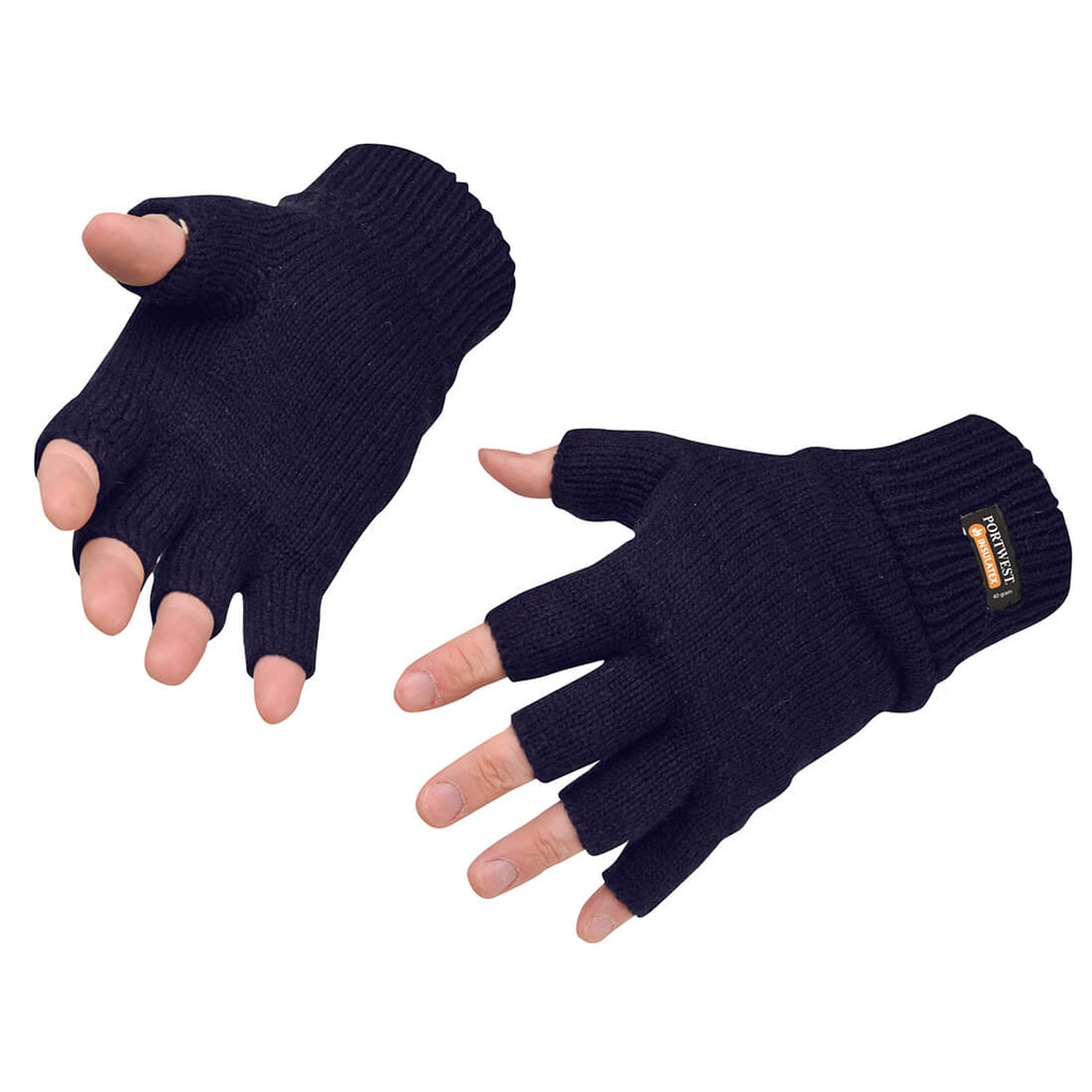 GL14 Fingerless Knit insulatex Glove - Navy