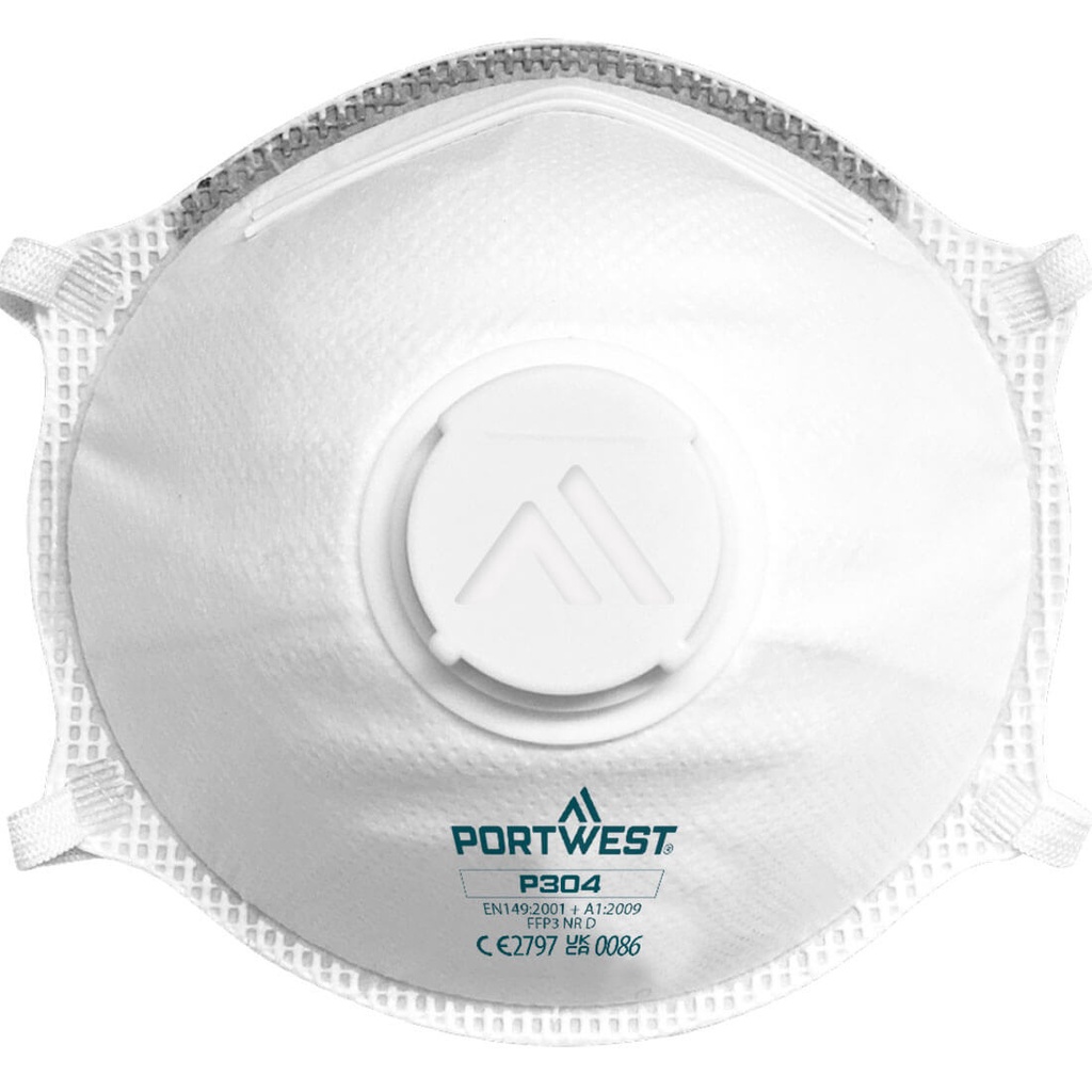 P304 Ffp3 Valved Dolomite Respiratr - White