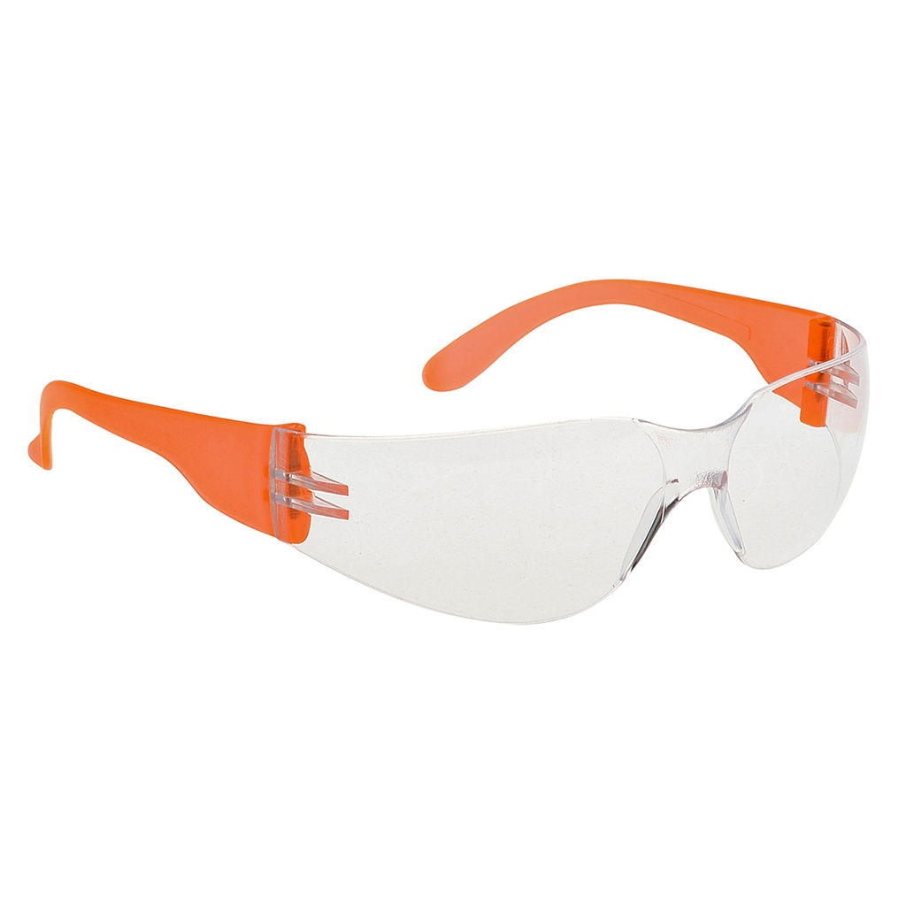 PW32 Wrap Around Spectacles - Clear/Orange Hi-Vis