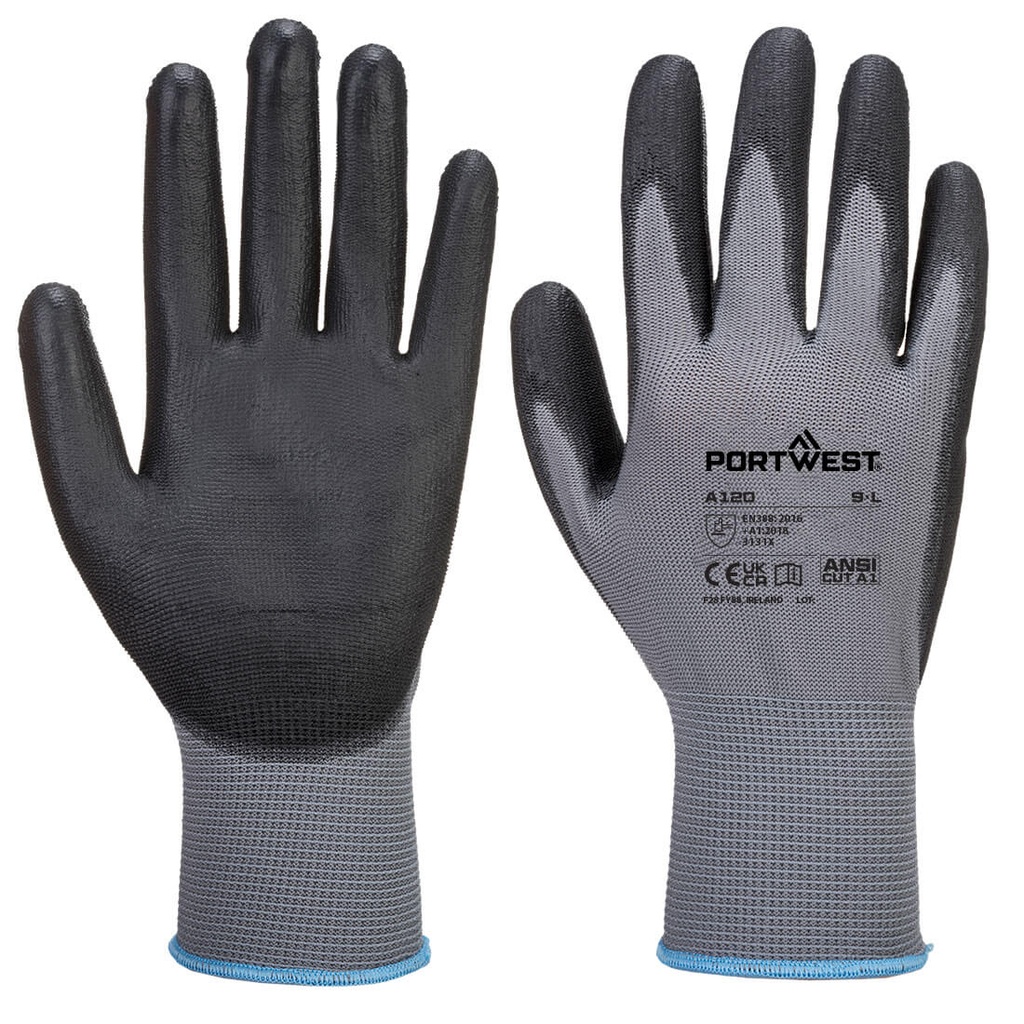 A120 Pu Palm Glove - Grey/Black