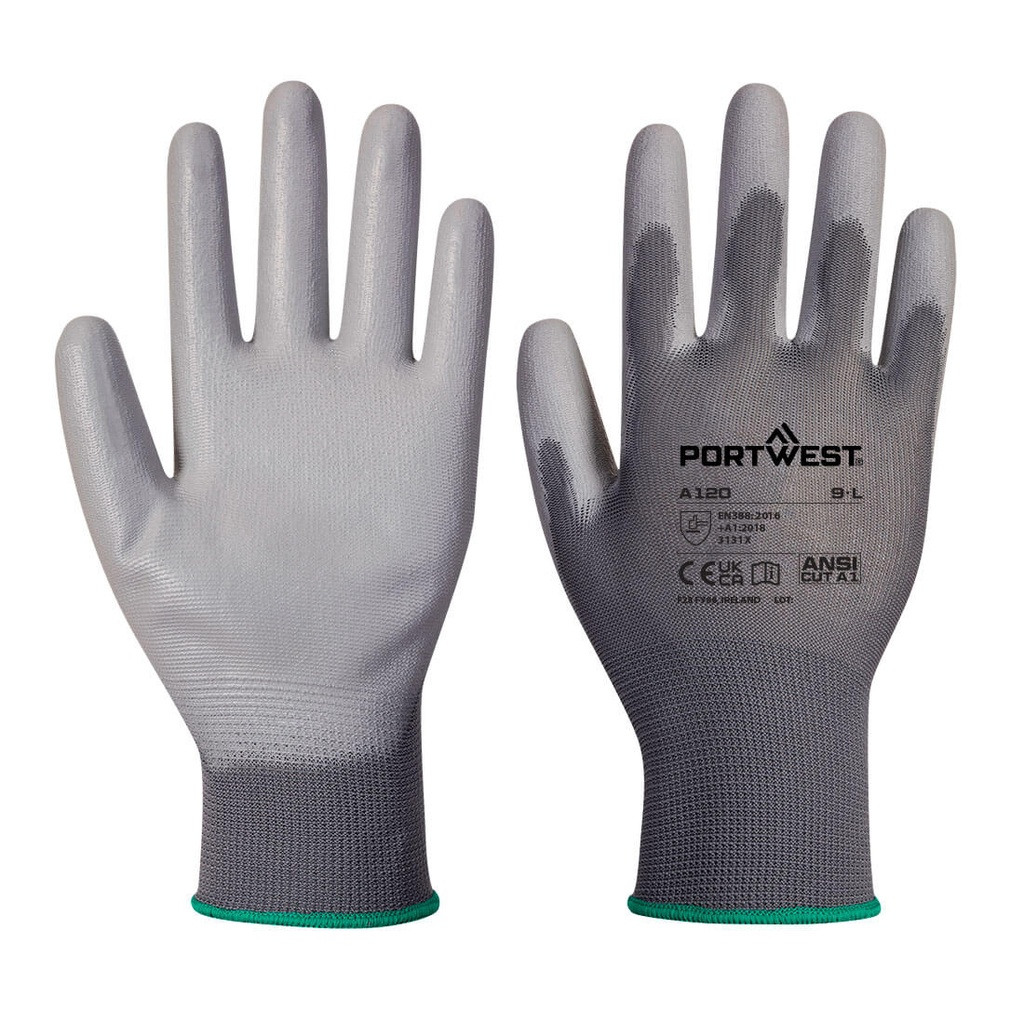 A120 Pu Palm Glove - Grey