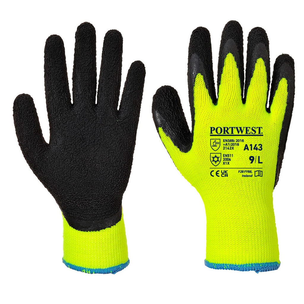 A143 Thermal Soft Grip Glove - Yellow/Black