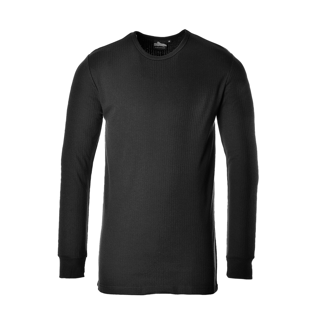 B123 Thermal T-Shirt Long Sleeve - Black