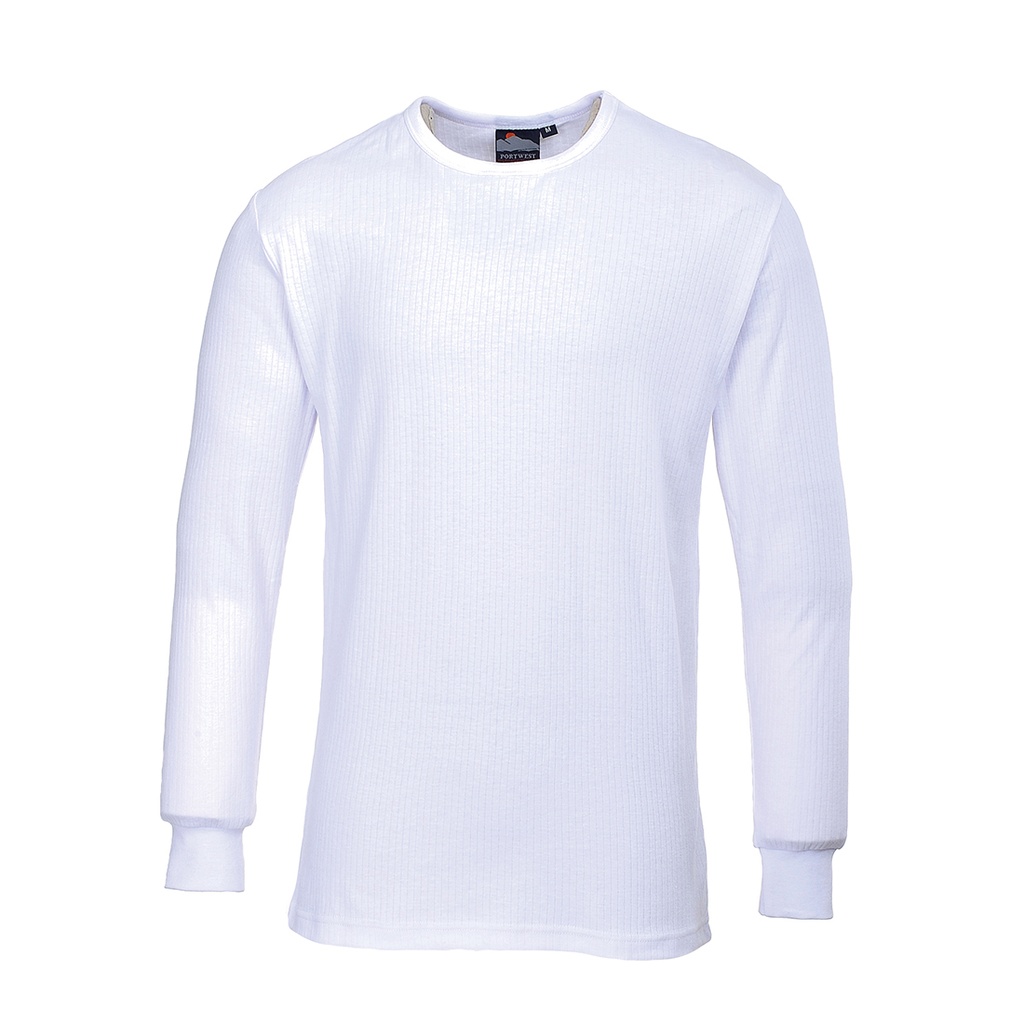 B123 Thermal T-Shirt Long Sleeve - White