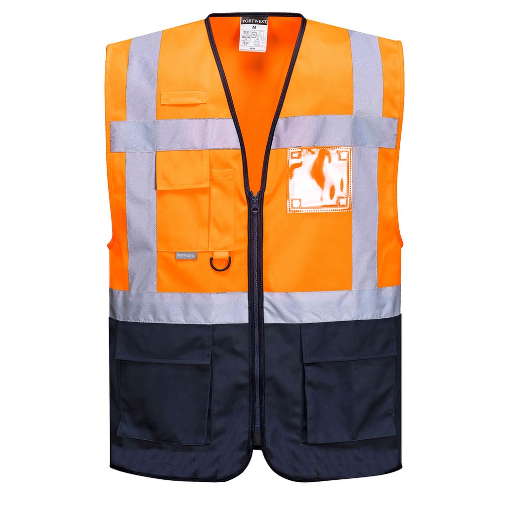 C476 Warsaw Executive Vest - Orange/Navy