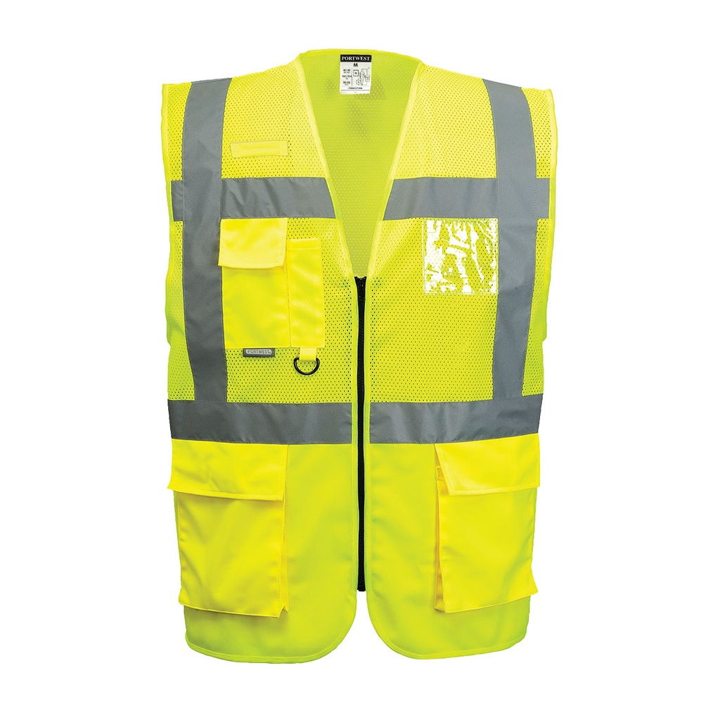 C496 Madrid Executive Mesh Vest - Yellow