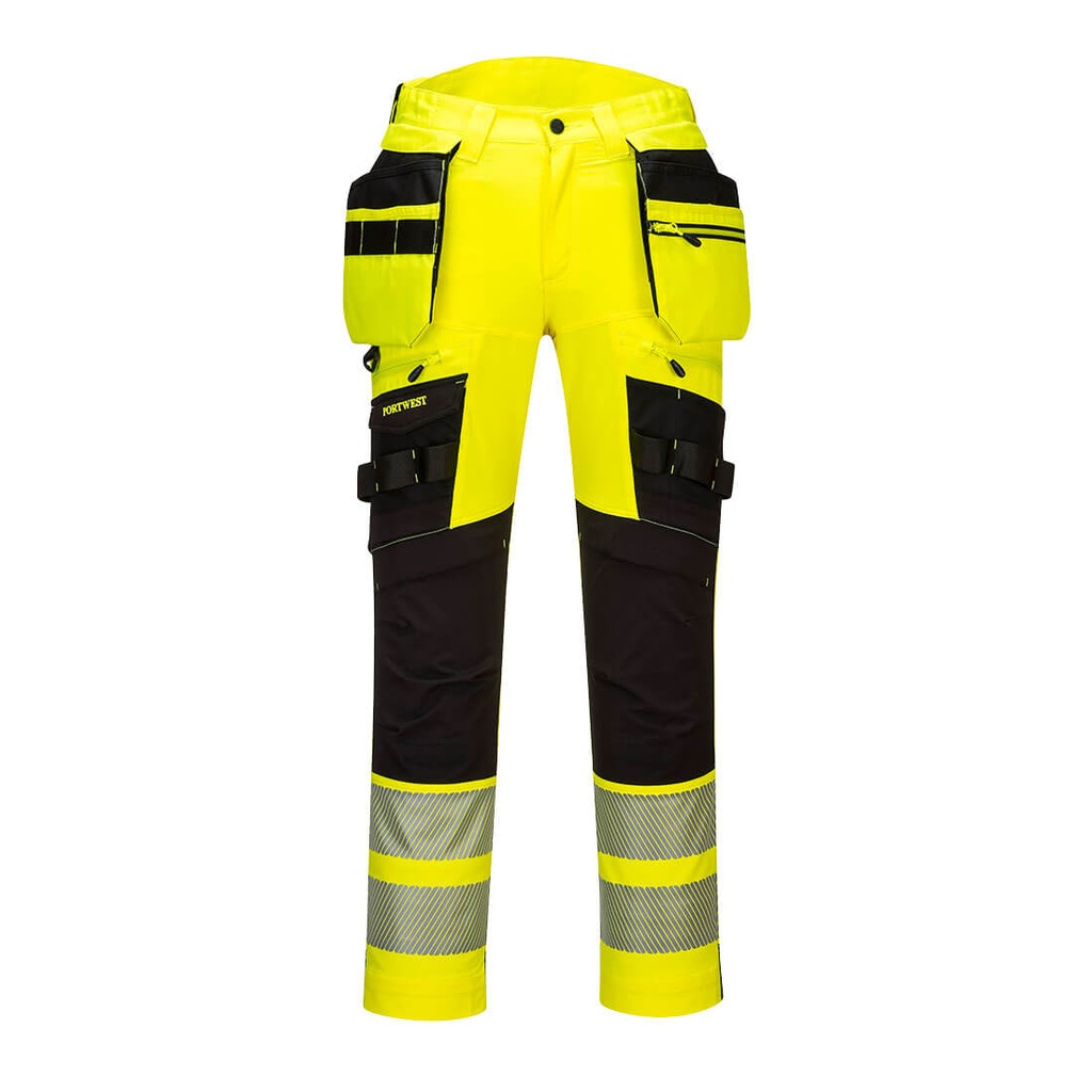 DX442 HiVis Detach Holster Pckt Trouser Dx4 - Yellow/Black