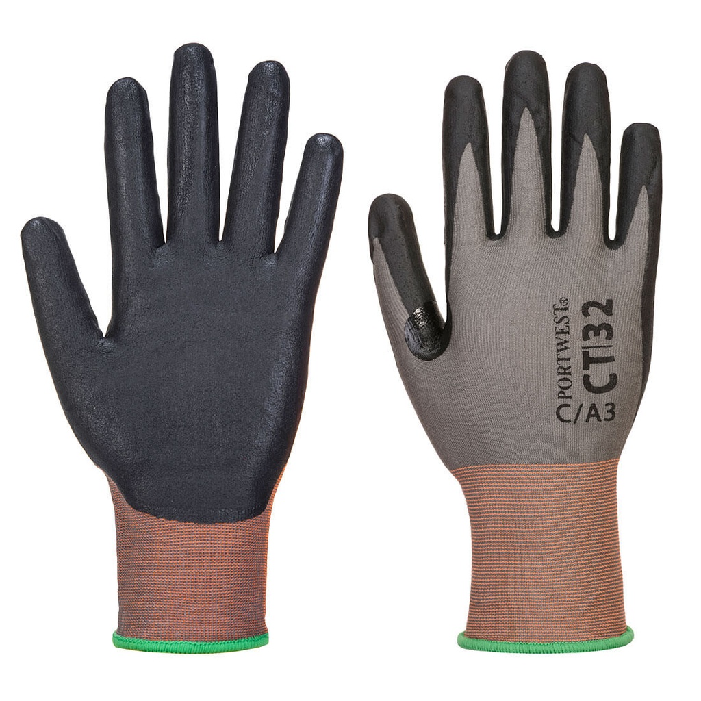 CT32 Micro Foam Nitrile Cut Glove Ct Mr18 - Grey/Black