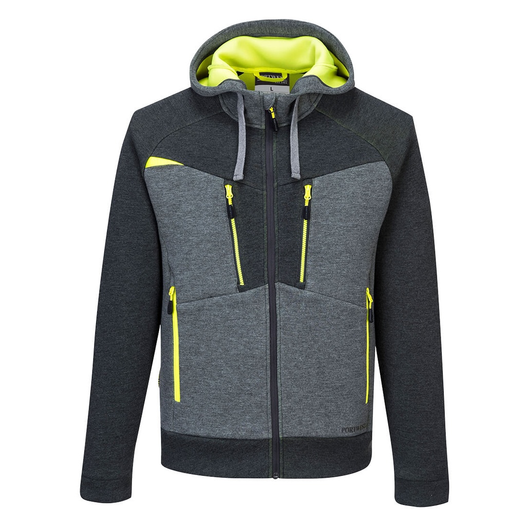 DX472 Dx4 Zipped Hoodie - Metal Grey