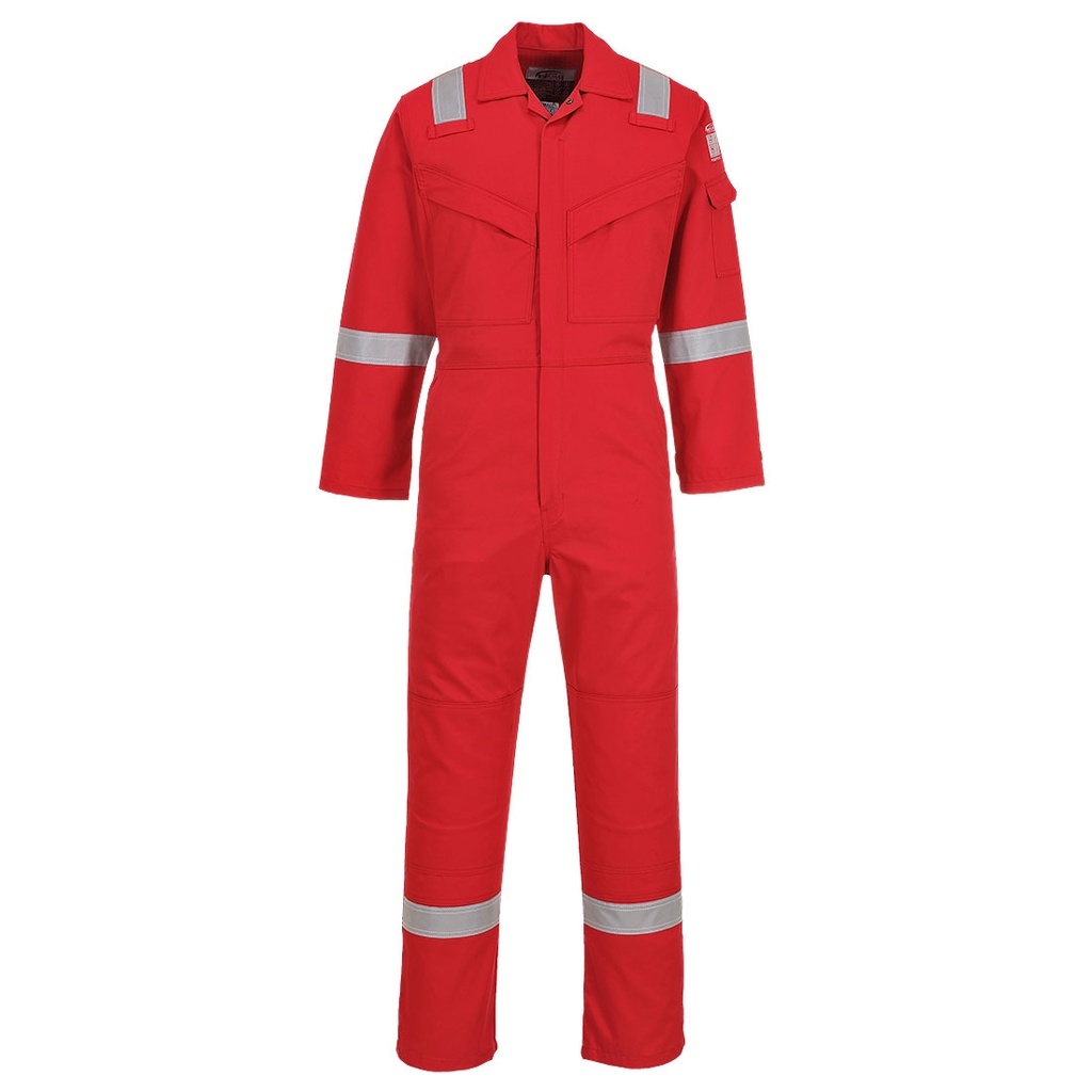 FR50 Flame Res Anti-Static Coverall 350G - Red - Tall