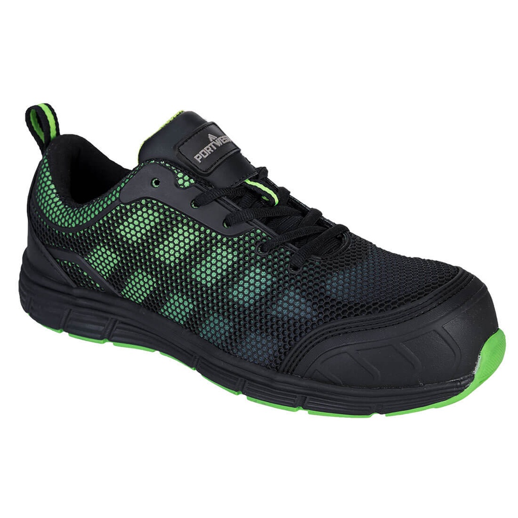 FT35 Ogwen Low Cut Trainer S1P Compositelite - Black/Green