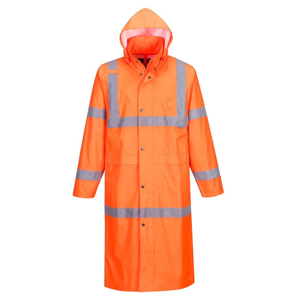 H445 Hi-Vis Coat 122Cm - Orange