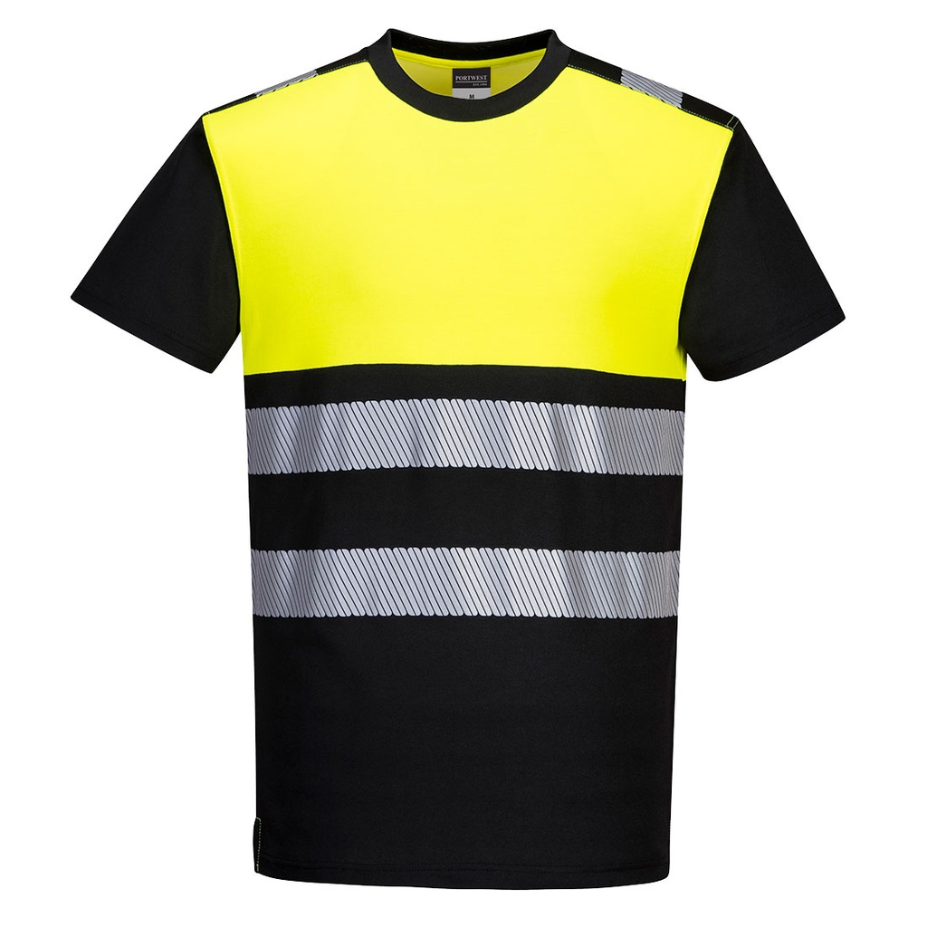 PW311 Pw3 Hi-Vis Class 1 T-Shirt - Black/Yellow