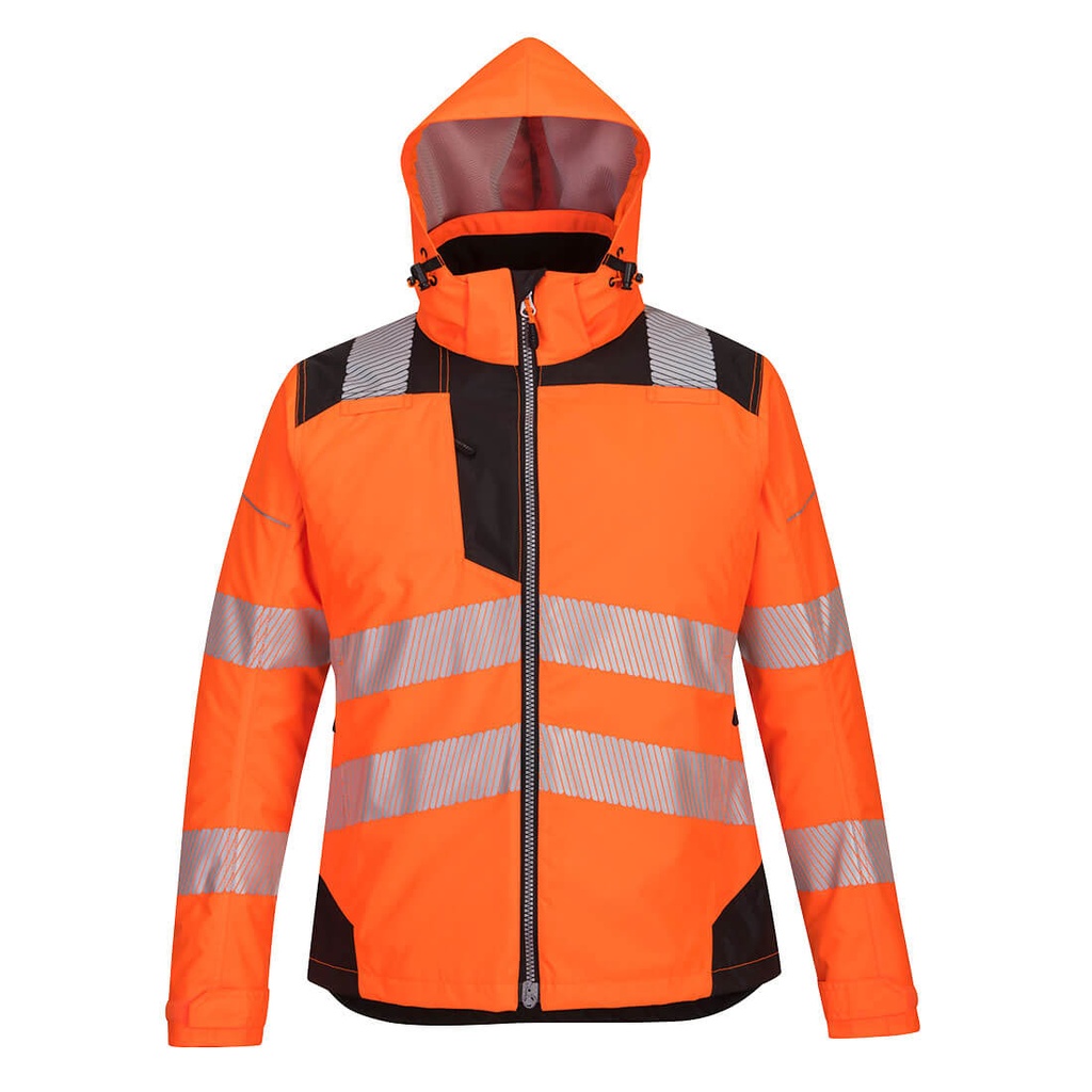 PW382 Pw3 HiVis Womens Winter Jacket - Orange/Black