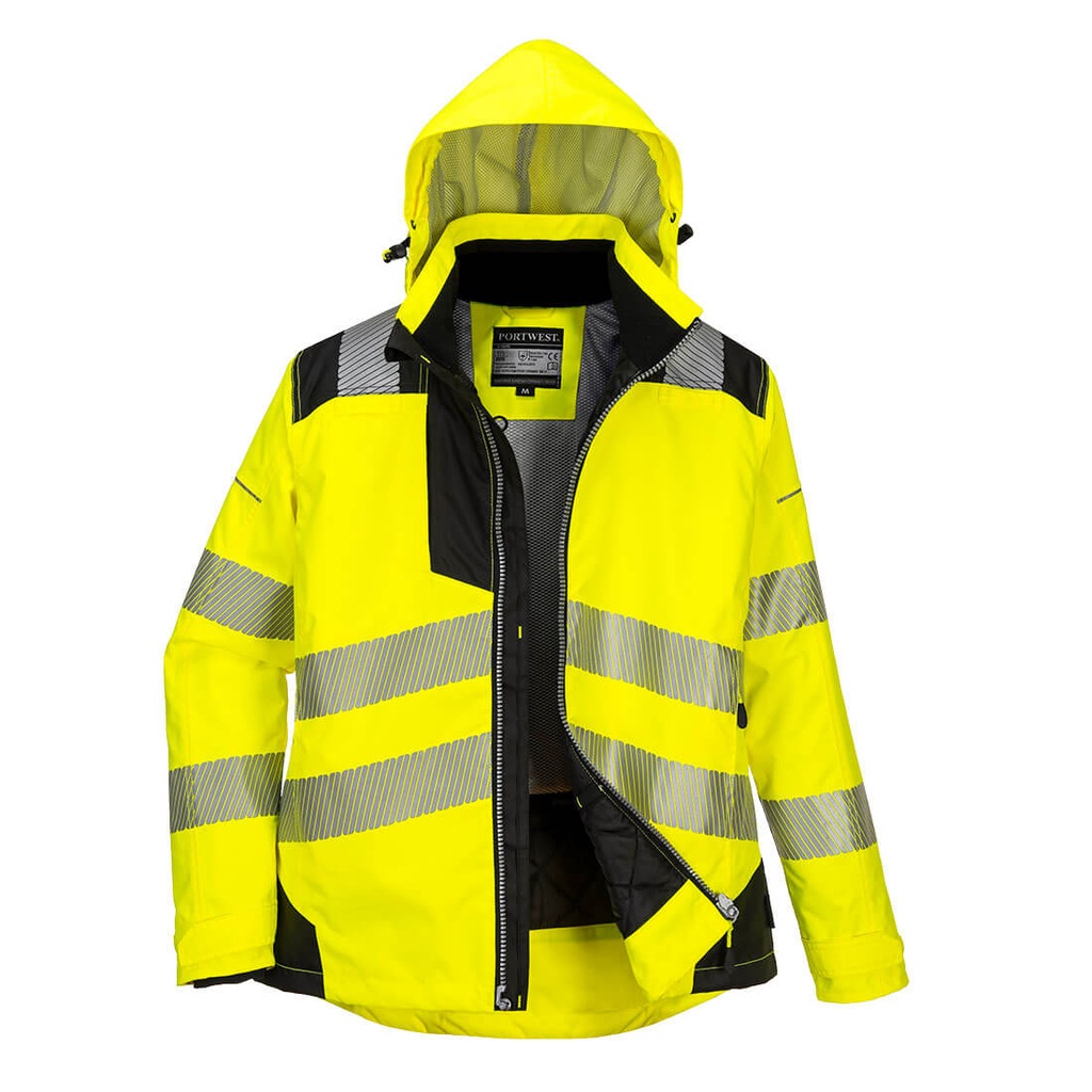 PW382 Pw3 HiVis Womens Winter Jacket - Yellow/Black