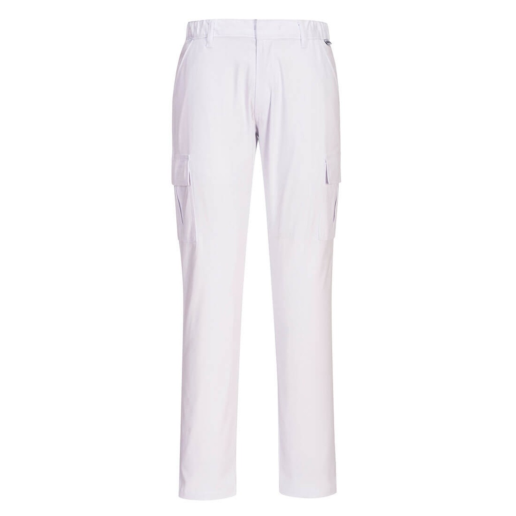 S231 Stretch Slim Combat Trouser - White