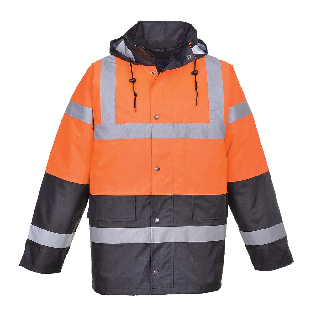 S467 Hi-Vis Two Tone Traffic Jacket - Orange