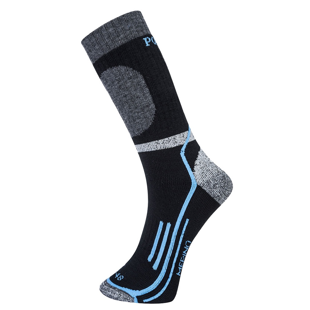 SK34 Winter Merino Sock - Black