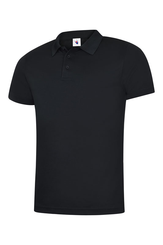 Uneek 127 Mens Super Cool Polo - Black