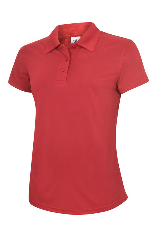 Uneek 128 Ladies Super Cool Polo - Red