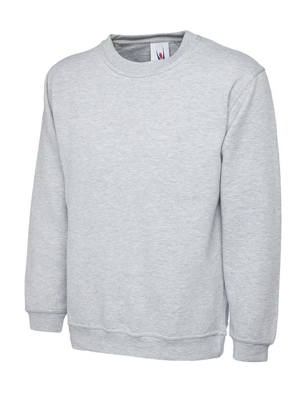 Uneek 201 Premium Sweatshirt - Heather Grey