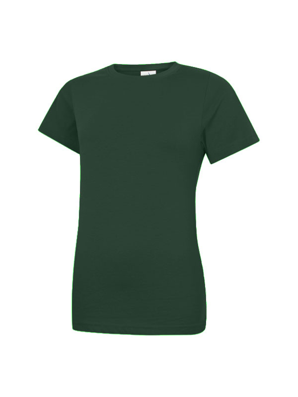 Uneek 318 Ladies Classic Crew Neck T-Shirt - Bottle Green