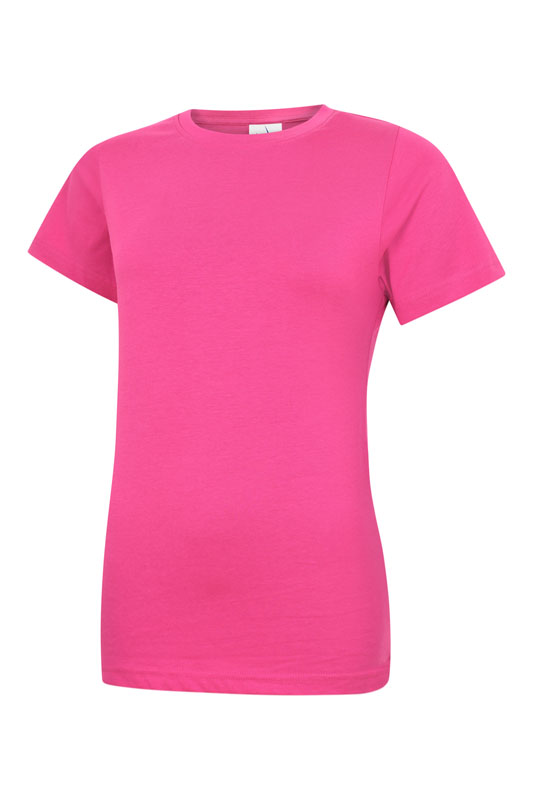 Uneek 318 Ladies Classic Crew Neck T-Shirt - Hot Pink