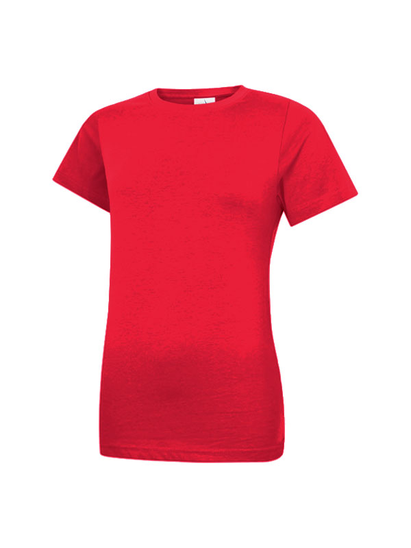 Uneek 318 Ladies Classic Crew Neck T-Shirt - Red