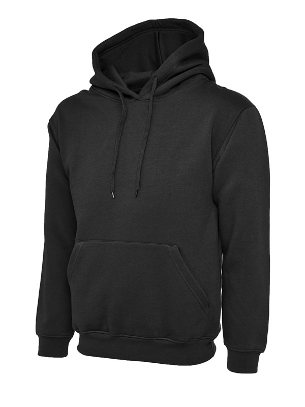 Uneek 502 Classic Hooded Sweatshirt - Black