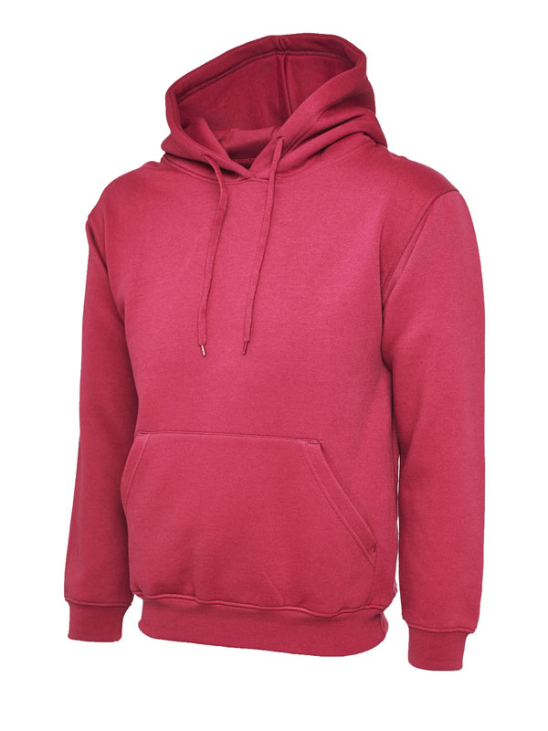 Uneek 502 Classic Hooded Sweatshirt - Hot Pink