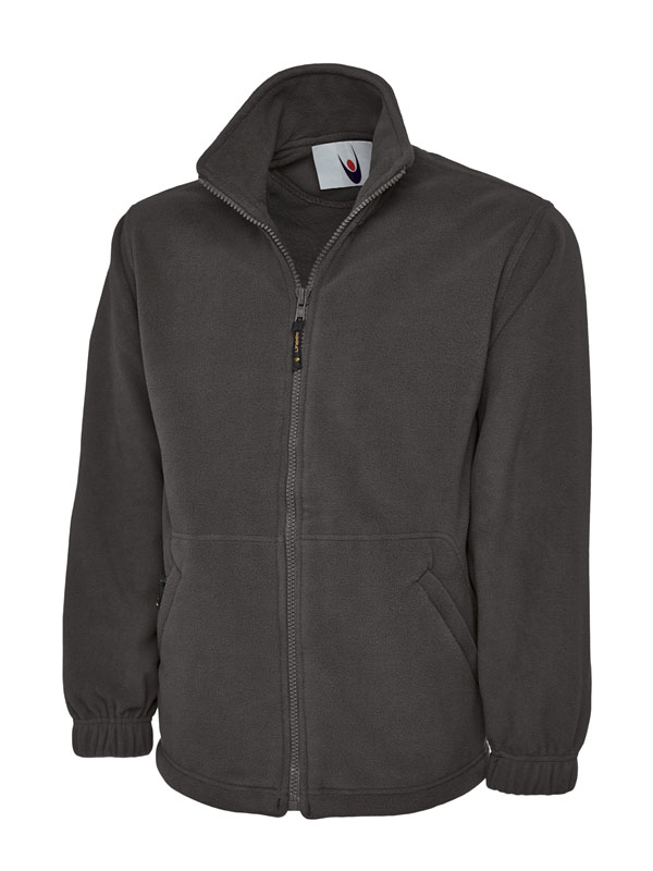 Uneek 601 Premium Full Zip Micro Fleece Jacket - Charcoal