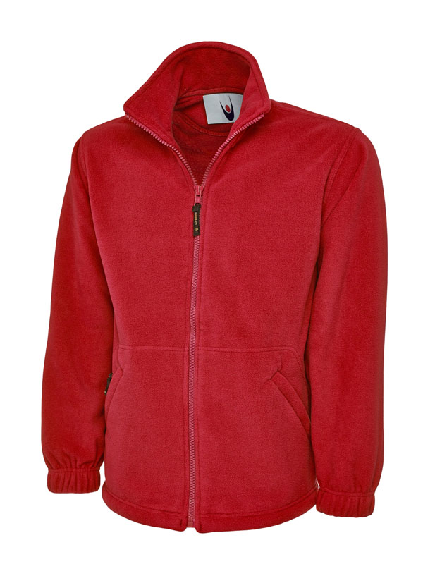 Uneek 601 Premium Full Zip Micro Fleece Jacket - Red