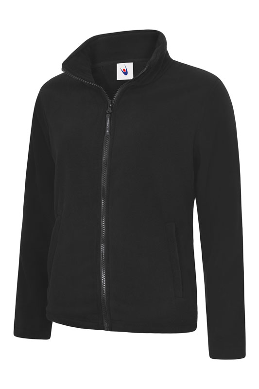 Uneek 608 Ladies Classic Full Zip Fleece Jacket - Black